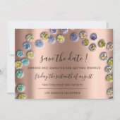 Save the Date Minimalisme Goud Groen Roos (Voorkant)