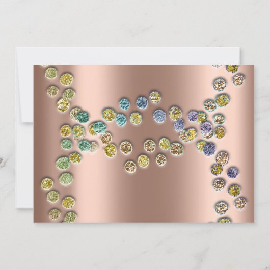 Save the Date Minimalisme Goud Groen Roos (Achterkant)