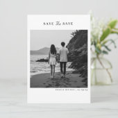 Save the date - minimalist elegant with photo (Staand voorkant)