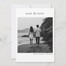 Save the date - minimalist elegant with photo