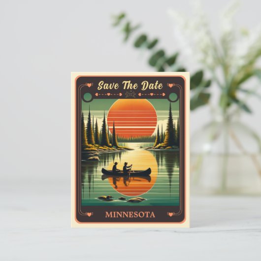 Save the date | Minnesota Invitation Briefkaart (Staand voorkant)