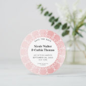 SAVE THE DATE modern boho blush roze waterverf Kaart (Staand voorkant)
