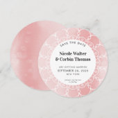 SAVE THE DATE modern boho blush roze waterverf Kaart (Voorkant / Achterkant)