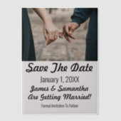 Save The Date Modern Foto en Tekst Vellum Uitnodigingen (Voorkant)