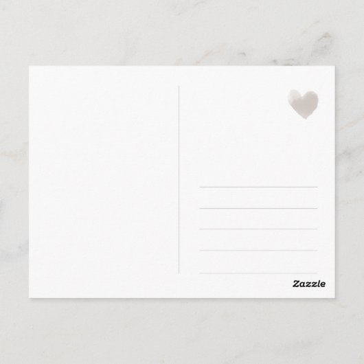 Save the date - modern, watercolor pink orange briefkaart (Achterkant)