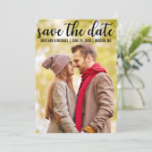 Save the date | Moderne bekendmaking Verloving (Staand voorkant)