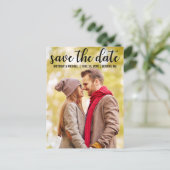 Save the date | Moderne bekendmaking Verloving Briefkaart (Staand voorkant)