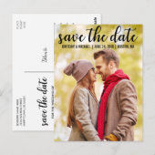 Save the date | Moderne bekendmaking Verloving Briefkaart (Voorkant / Achterkant)