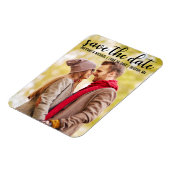 Save the date | Moderne bekendmaking Verloving Magneet (Linkerzijde)