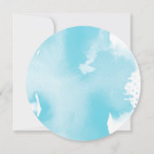 SAVE THE DATE moderne boho mandala aqua waterverf Kaart (Achterkant)