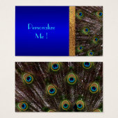 Save-the-Date moderne elegante chique pauwenbruid Visitekaartje (Voorkant /achterkant)