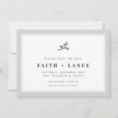 SAVE THE DATE moderne lente eenvoudige rand koel g Kaart (Voorkant)