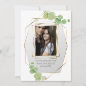 Save the date | Moderne lente eucalyptus Kaart (Voorkant)