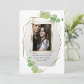 Save the date | Moderne lente eucalyptus Kaart (Staand voorkant)