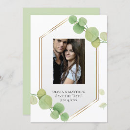 Save the date | Moderne lente eucalyptus Kaart