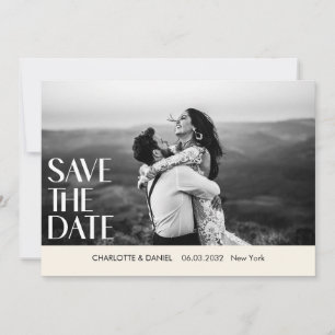 Save the date! Moderne minimalistische 1 foto Bedankkaart