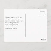 Save the date! Moderne minimalistische 1 foto Briefkaart (Achterkant)