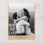 Save the date! Moderne minimalistische 1 foto Briefkaart (Voorkant)
