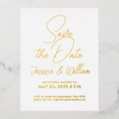 Save the Date moderne typografie ontwerp Folie Uitnodiging Briefkaart (Voorkant)