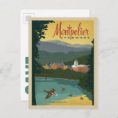 Save the Date - Montpelier, Verenigde Staten Aankondigingskaart (Voorkant / Achterkant)