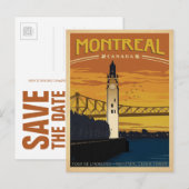 Save the date | Montreal, Canada Aankondigingskaart (Voorkant / Achterkant)