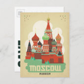 Save the date | Moskou, Rusland Aankondigingskaart (Voorkant / Achterkant)