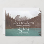 Save the Date Mountain Lake Uitnodiging (Voorkant)