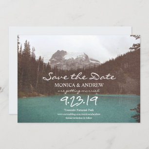 Save the Date Mountain Lake Uitnodiging