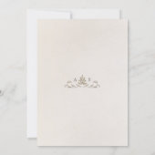 Save the Date Muted White Muslim Islamic Morris Kaart (Achterkant)