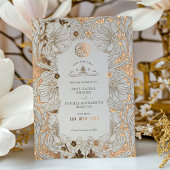 Save the Date Muted Witte Moslim Islamitische Morr Folie Uitnodiging