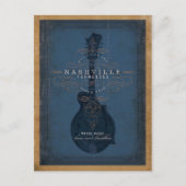 Save the date | Nashville, TN - Blauwe Mandoline Aankondigingskaart (Voorkant)