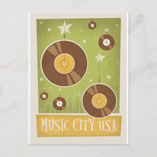 Save the date | Nashville, TN - Records Aankondigingskaart (Voorkant)