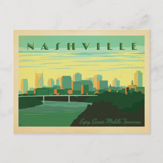 Save the date | Nashville, TN - Skyline Aankondigingskaart (Voorkant)