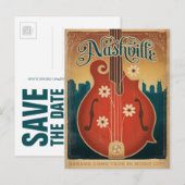 Save the date | Nashville, Verenigde Staten - Flow Aankondigingskaart (Voorkant / Achterkant)