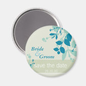 SAVE THE DATE :: natuur - mos foam blauwgroen Magneet (Voorkant / Achterkant)
