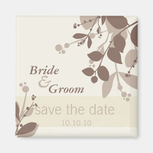 SAVE THE DATE :: natuur - vanille latte mocha Magneet