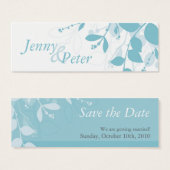 SAVE THE DATE :: natuurlijk silhouetlandschap Mini Visitekaartjes (Voorkant /achterkant)