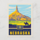Save the date | Nebraska Uitnodiging Briefkaart (Voorkant)