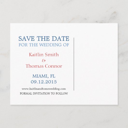 Save the Date -  - Nederland Aankondigingskaart (Achterkant)