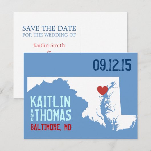 Save the Date - - Nederland Aankondigingskaart (Voorkant / Achterkant)