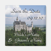 Save the Date Neuschwanstein Castle Magneet (Voorkant)