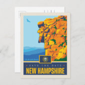 Save the date | New Hampshire Uitnodiging Briefkaart (Voorkant / Achterkant)