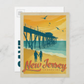 Save the date | New Jersey Shoreline Aankondigingskaart (Voorkant / Achterkant)