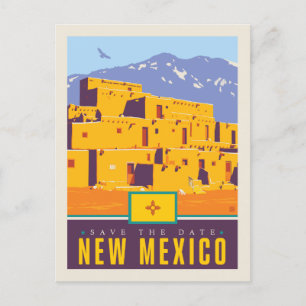 Save the date New Mexico Uitnodiging Briefkaart