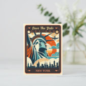 Save the date | New York Invitation Briefkaart (Staand voorkant)