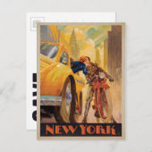 Save the date | New York Minute Aankondigingskaart (Voorkant / Achterkant)