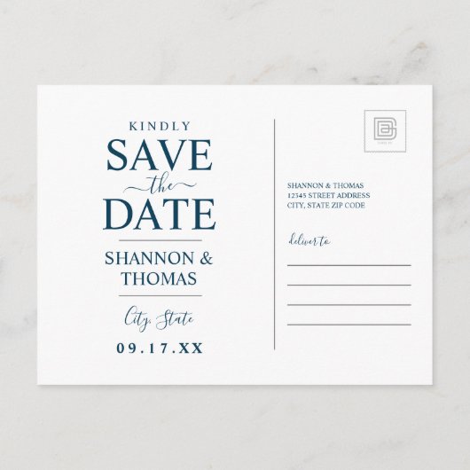 Save the date | New York Uitnodiging Briefkaart (Achterkant)