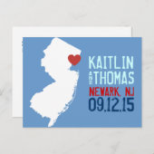 Save the Date -  - Nieuw-Zeeland Aankondigingskaart (Voorkant / Achterkant)