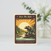 Save the date | North Carolina Invitation Briefkaa Briefkaart (Staand voorkant)