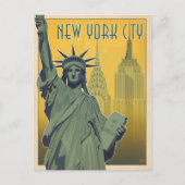Save the date | NYC - Lady Liberty Aankondigingskaart (Voorkant)
